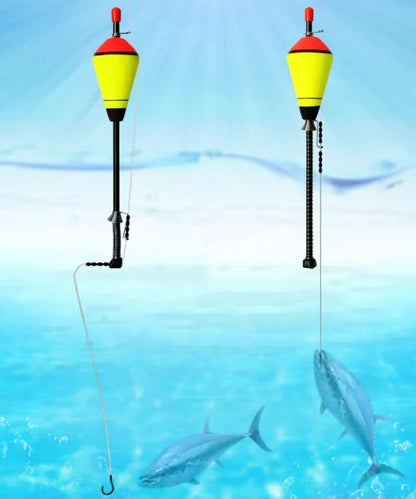 🎣⚡ Hook Snap Automatic Fishing Bobber – Luminous Spring-Loaded Float