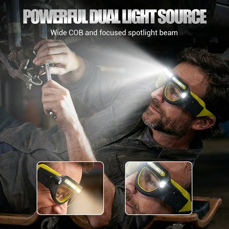 📢📢49 % OFF !!✨Rechargeable LED Glasses Headlamp