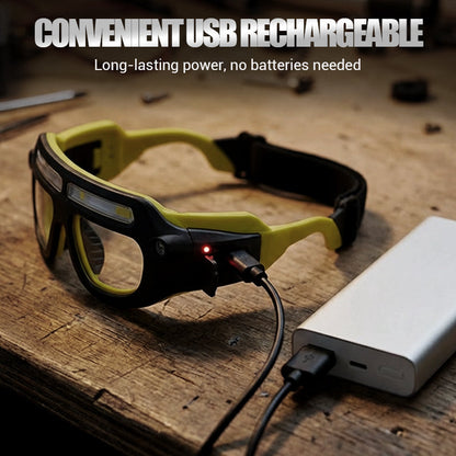 📢📢49 % OFF !!✨Rechargeable LED Glasses Headlamp