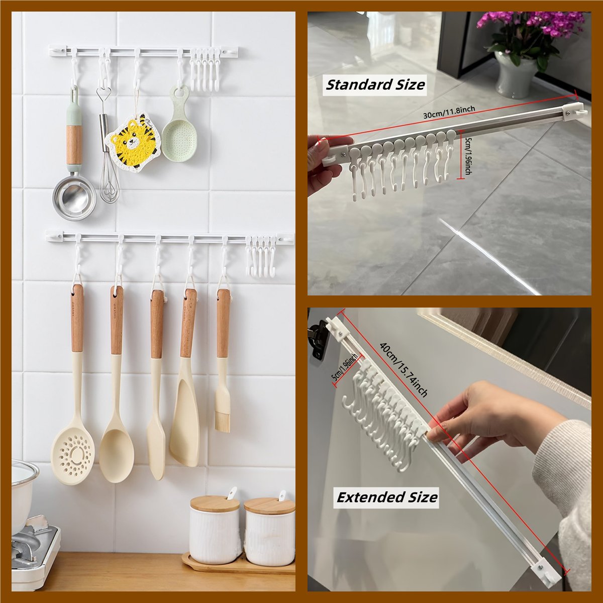 ✨Buy 1 Get 1 Free🏠 Wall-Mounted Slide Rail Hanger Rack – Space-Saving Storage