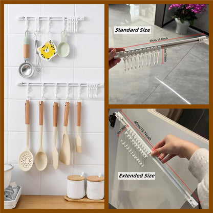 ✨Buy 1 Get 1 Free🏠 Wall-Mounted Slide Rail Hanger Rack – Space-Saving Storage