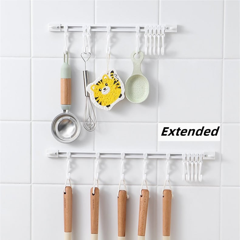 ✨Buy 1 Get 1 Free🏠 Wall-Mounted Slide Rail Hanger Rack – Space-Saving Storage