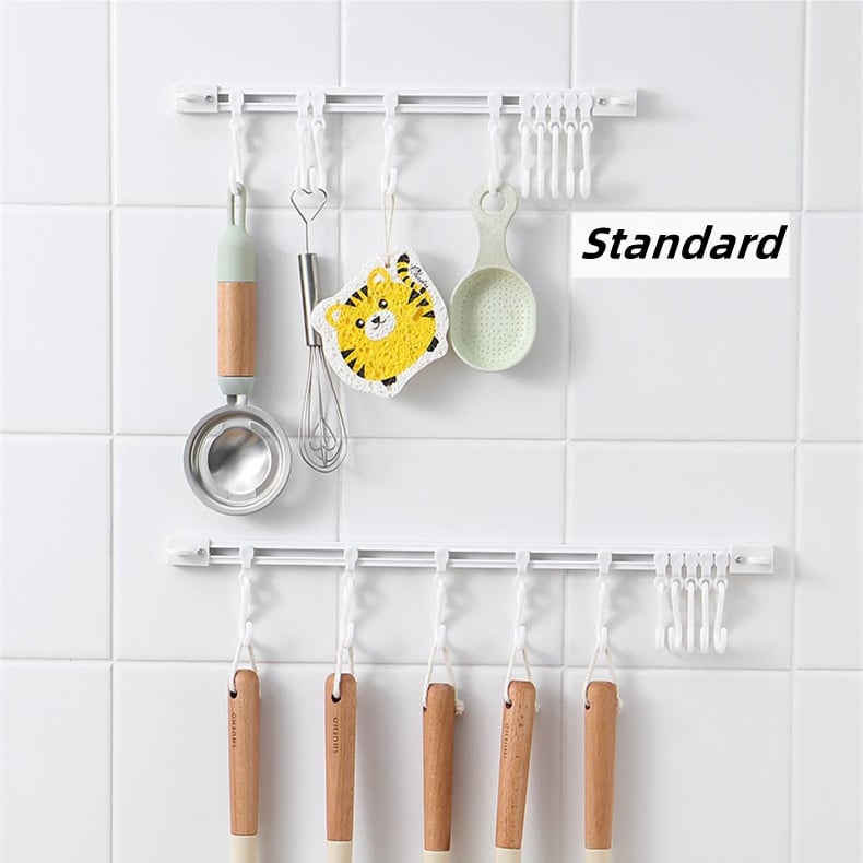 ✨Buy 1 Get 1 Free🏠 Wall-Mounted Slide Rail Hanger Rack – Space-Saving Storage