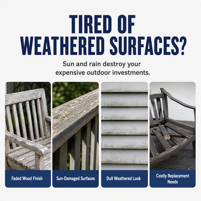 🥳2026 HOT SALE🥳💞50K+ SOLD! ☀️🛡️ 49% OFF! All-Season Wood Restorer – Penetrates deep to restore colour & creates protective shield against UV & moisture. Keep your garden furniture looking new! 🌳💪