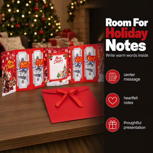 🏆Flash Sale⚡ 50K+ SOLD🎄 Festive Cash Gift Card Envelope with Holiday Notes Space