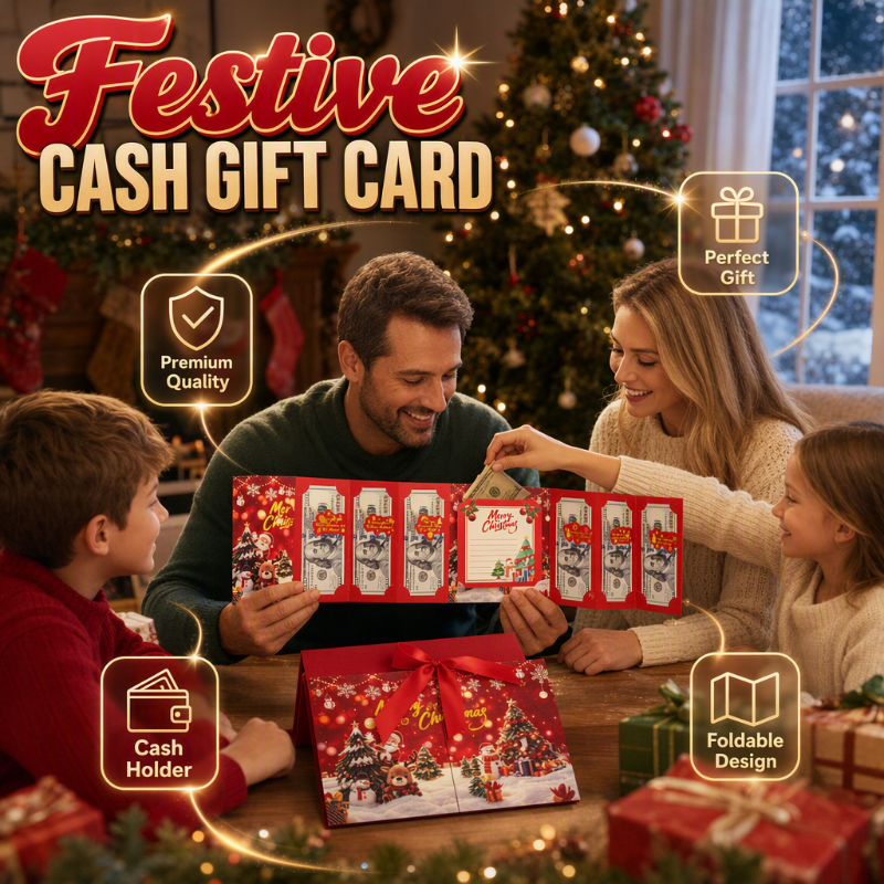 🏆Flash Sale⚡ 50K+ SOLD🎄 Festive Cash Gift Card Envelope with Holiday Notes Space