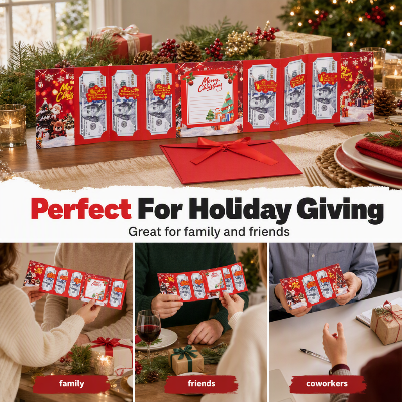 🏆Flash Sale⚡ 50K+ SOLD🎄 Festive Cash Gift Card Envelope with Holiday Notes Space