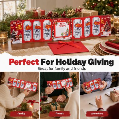 🏆Flash Sale⚡ 50K+ SOLD🎄 Festive Cash Gift Card Envelope with Holiday Notes Space