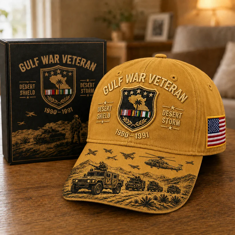 🏆Last Day Promo: 45% OFF! 🏜️ Desert Storm Veteran Commemorative Cap – Gulf War Desert Shield Veteran Hat