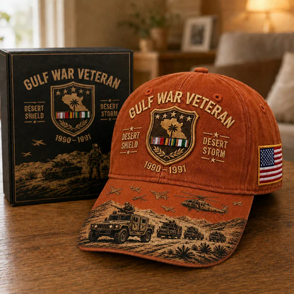 🏆Last Day Promo: 45% OFF! 🏜️ Desert Storm Veteran Commemorative Cap – Gulf War Desert Shield Veteran Hat