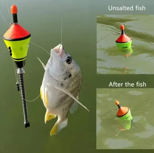 🎣⚡ Hook Snap Automatic Fishing Bobber – Luminous Spring-Loaded Float