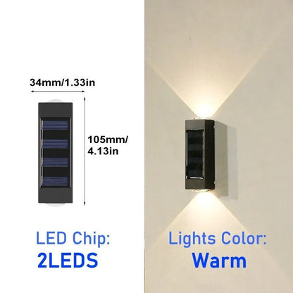 Outdoor LED Solar Wall Fence Light