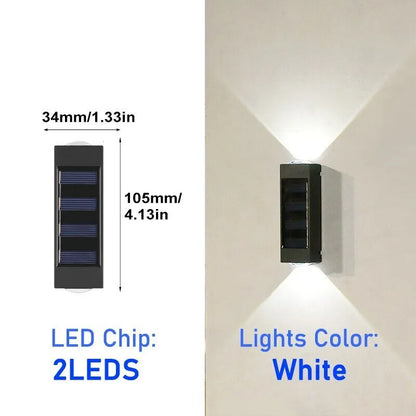 Outdoor LED Solar Wall Fence Light