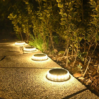 Solar Glowing LED Durable 4 Pack Pathway Lights
